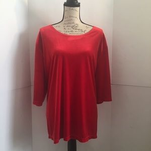 Jessica Holbrook 3X Red Velvet top